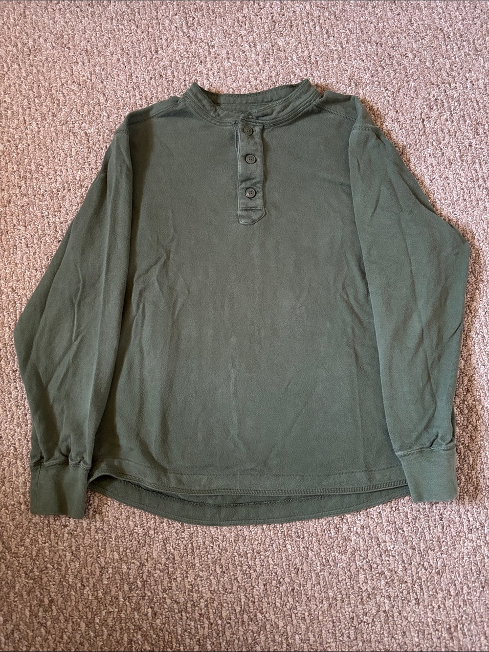 Eddie Bauer Olive Green Long-Sleeve Henley